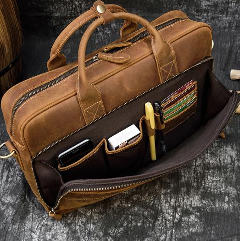 Texas Genuine Leather Executive Briefcase, Elegant Leather Bag for Business Professionals