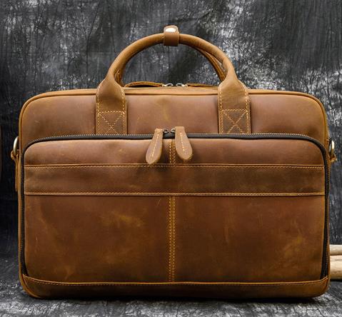 Texas Genuine Leather Executive Briefcase, Elegant Leather Bag for Business Professionals