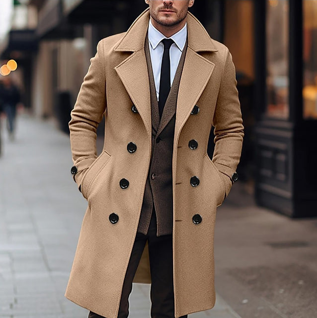 Winter Essential: Slim Fit Wool Coat for Men