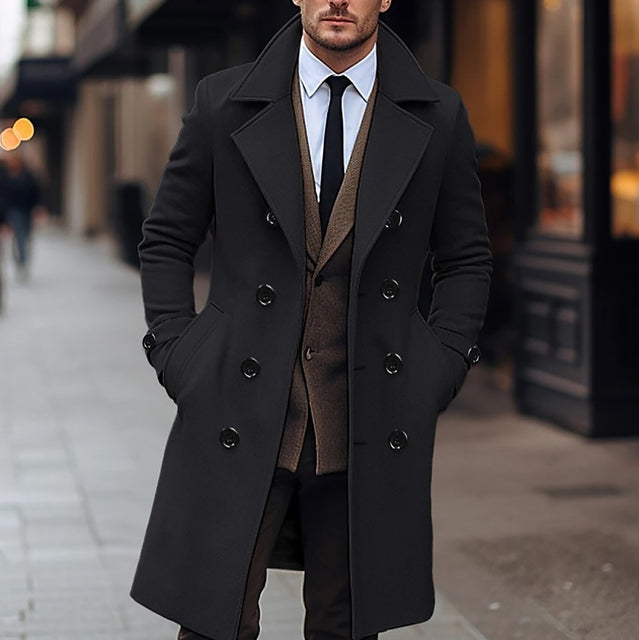 Winter Essential: Slim Fit Wool Coat for Men