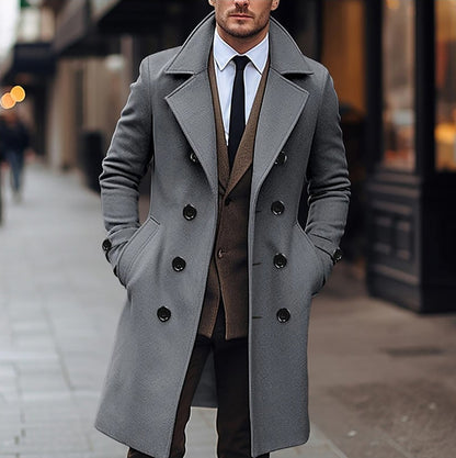 Winter Essential: Slim Fit Wool Coat for Men