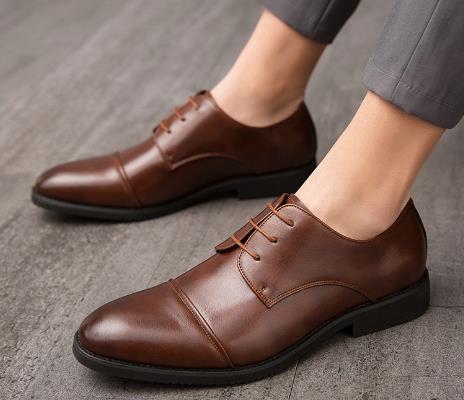 Sleek, Sophisticated and Functional Men’s Low-Cut Shoes, Casual Men's Business Three-joint Leather Handmade Shoes.