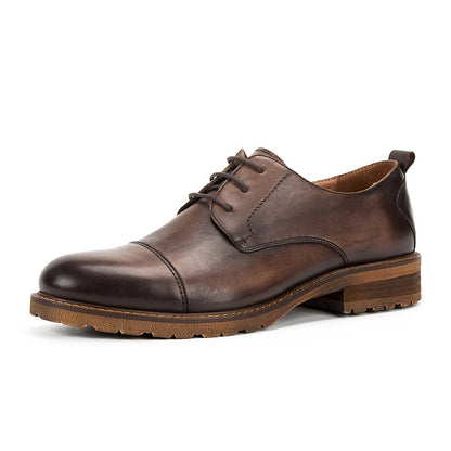 Sleek, Sophisticated and Functional Men’s Low-Cut Shoes, Casual Men's Business Three-joint Leather Handmade Shoes.